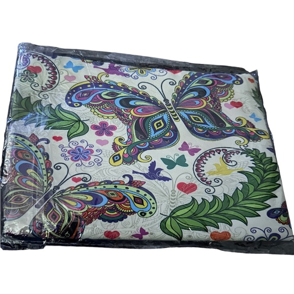 Colorful Butterfly Patterned Makeup Clutch Zipper Bag - Picture 4 of 5